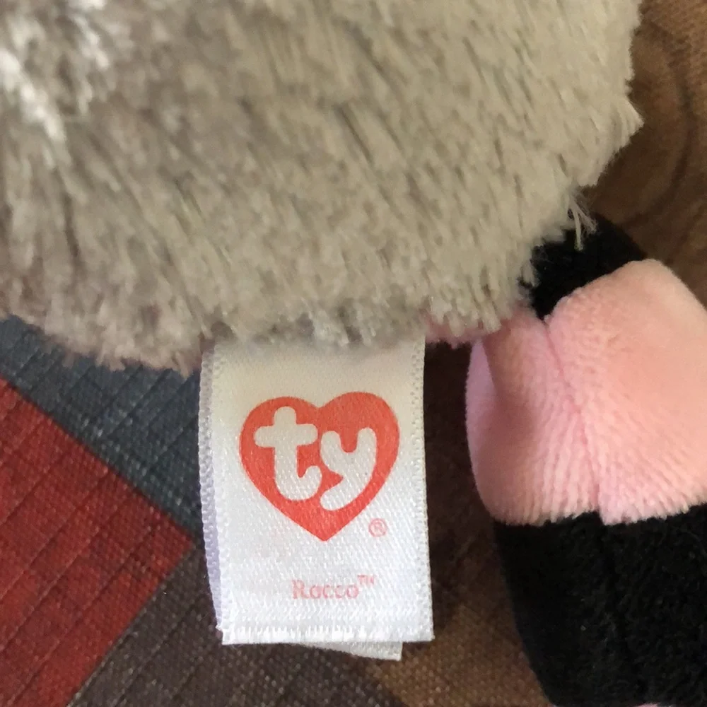 🛍️5/$20🛍️TY Racoon 🦝 “Rocco” - Picture 4 of 4